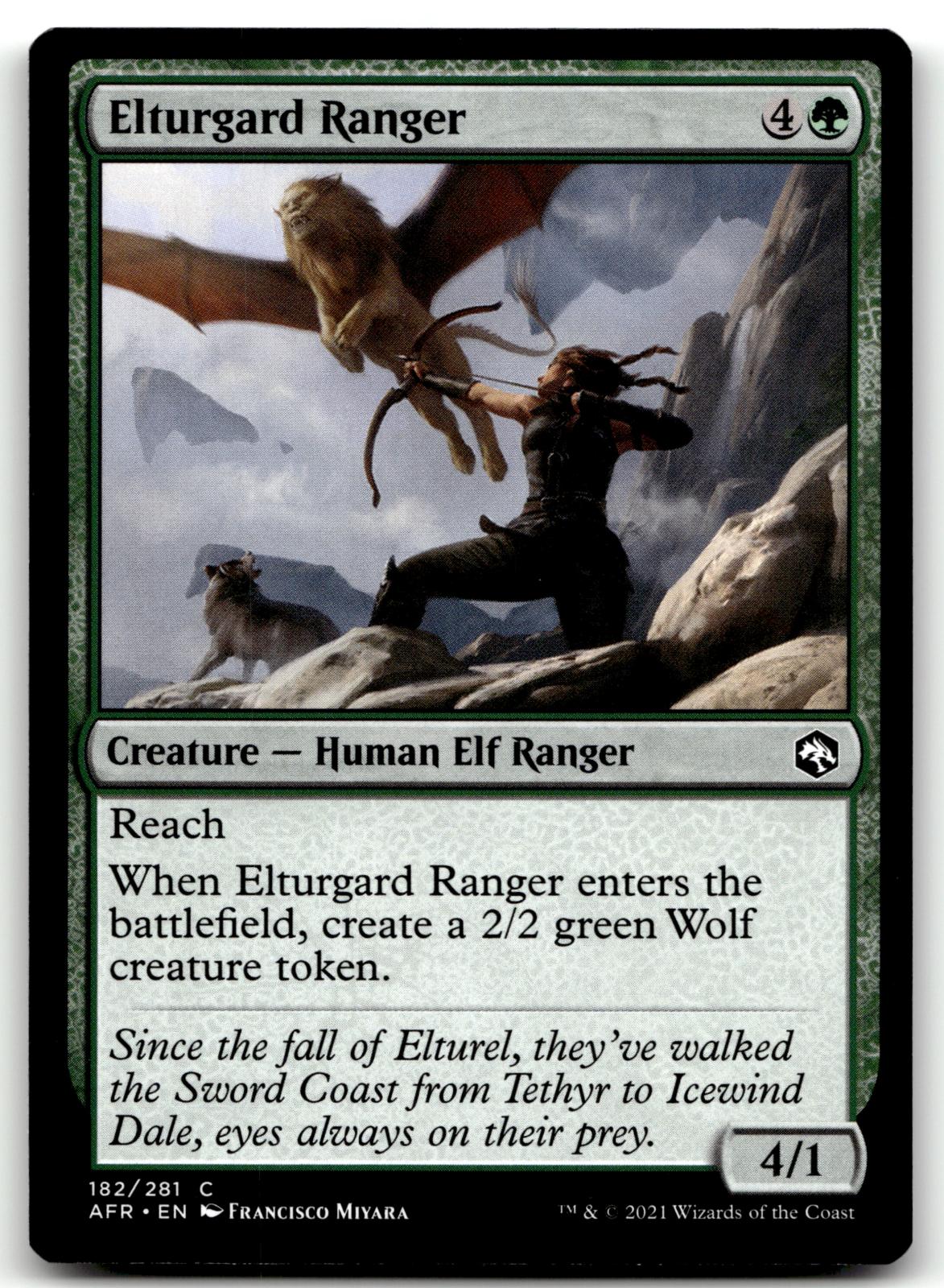 Elturgard Ranger 182 Adventures in the Forgotten Realms Magic: The Gathering NM