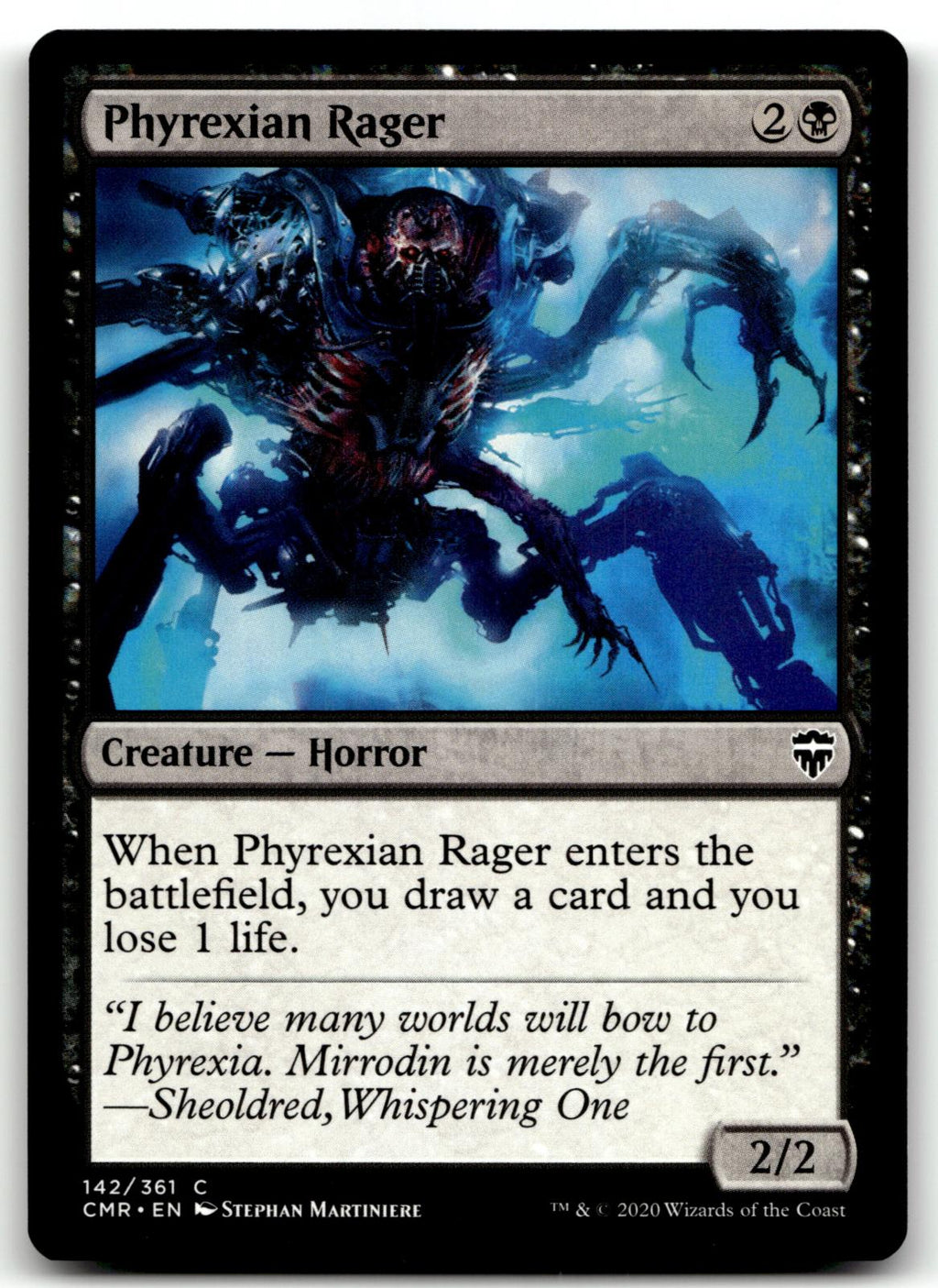 Phyrexian Rager 142 Common Commander Legends Magic: The Gathering Near Mint