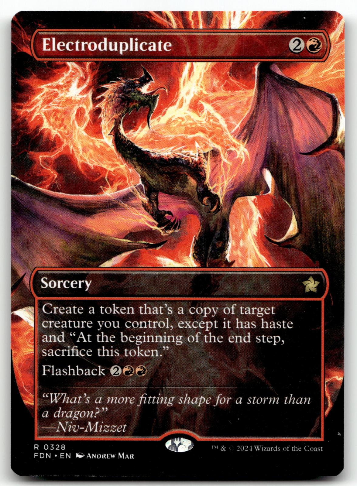 Electroduplicate (Borderless) 328 Rare Foundations Magic: The Gathering NM