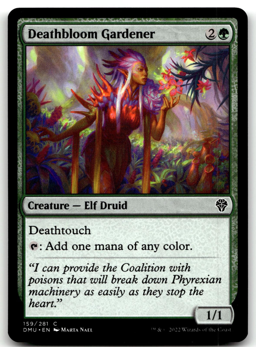 Deathbloom Gardener 159 Common Dominaria United Magic: The Gathering Near Mint