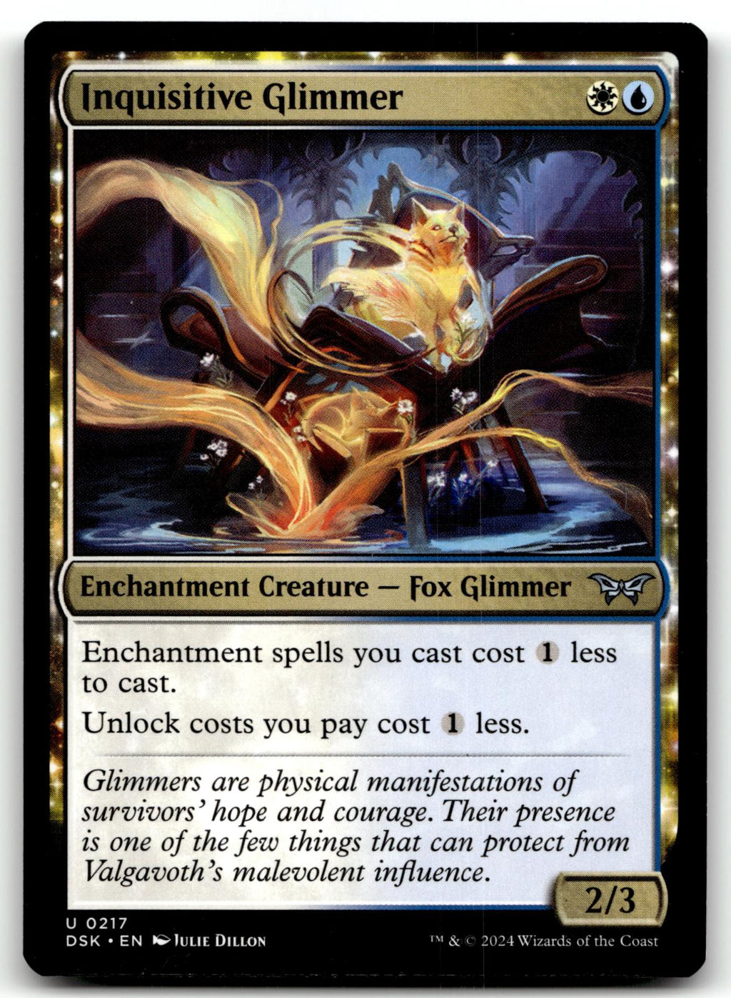 Inquisitive Glimmer 217 Duskmourn: House of Horror Magic: The Gathering NM