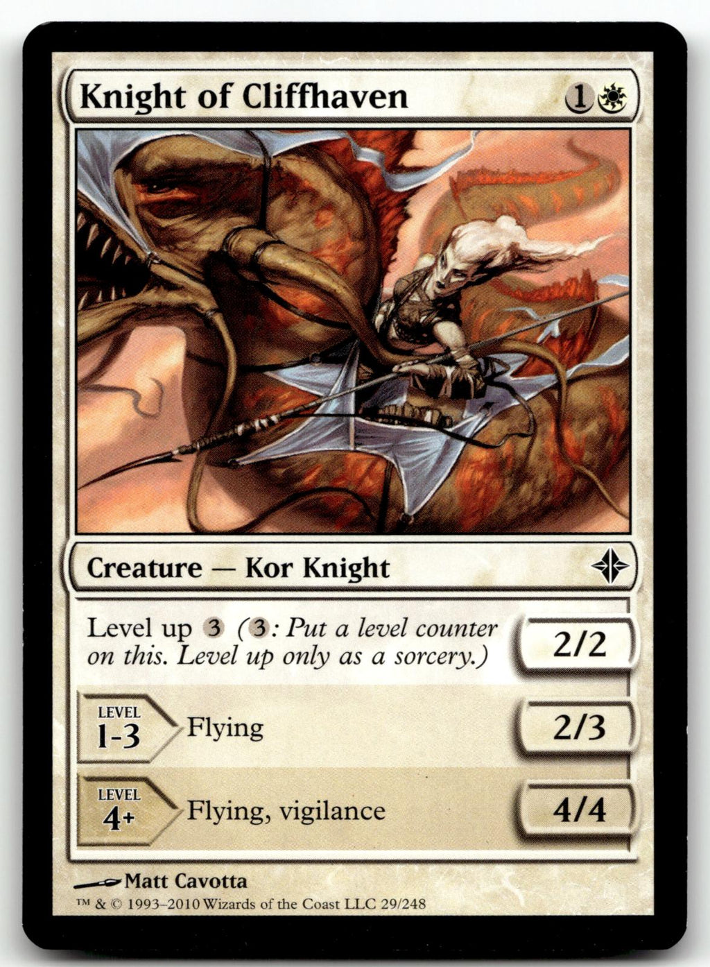 Knight of Cliffhaven 29 Common Rise of the Eldrazi Magic: The Gathering NM