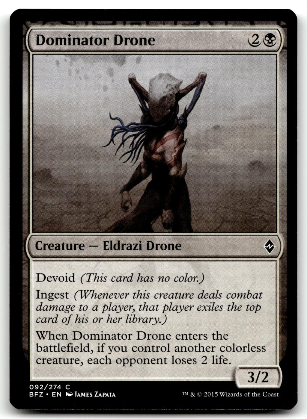 Dominator Drone 92 Common Battle for Zendikar Magic: The Gathering Near Mint