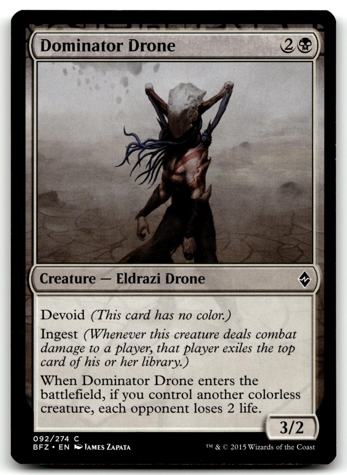 Dominator Drone 92 Common Battle for Zendikar Magic: The Gathering Near Mint