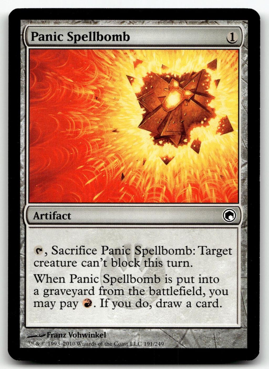 Panic Spellbomb 191 Common Scars of Mirrodin Magic: The Gathering Near Mint