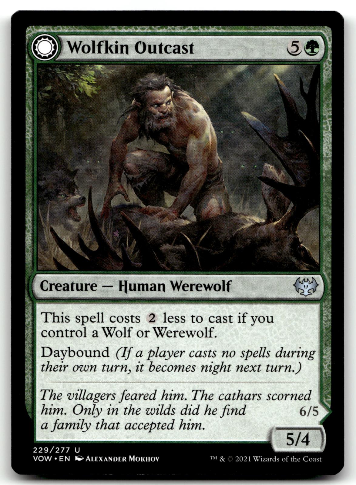 Wolfkin Outcast 229 Uncommon Innistrad: Crimson Vow Magic: The Gathering NM
