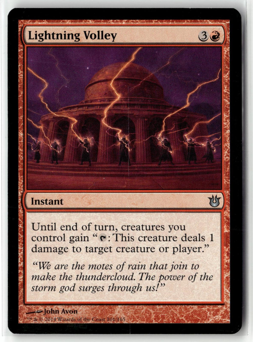 Lightning Volley 101 Uncommon Born of the Gods Magic: The Gathering Near Mint