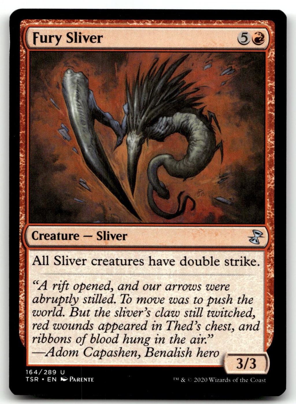 Fury Sliver 164 Uncommon Time Spiral: Remastered Magic: The Gathering Near Mint