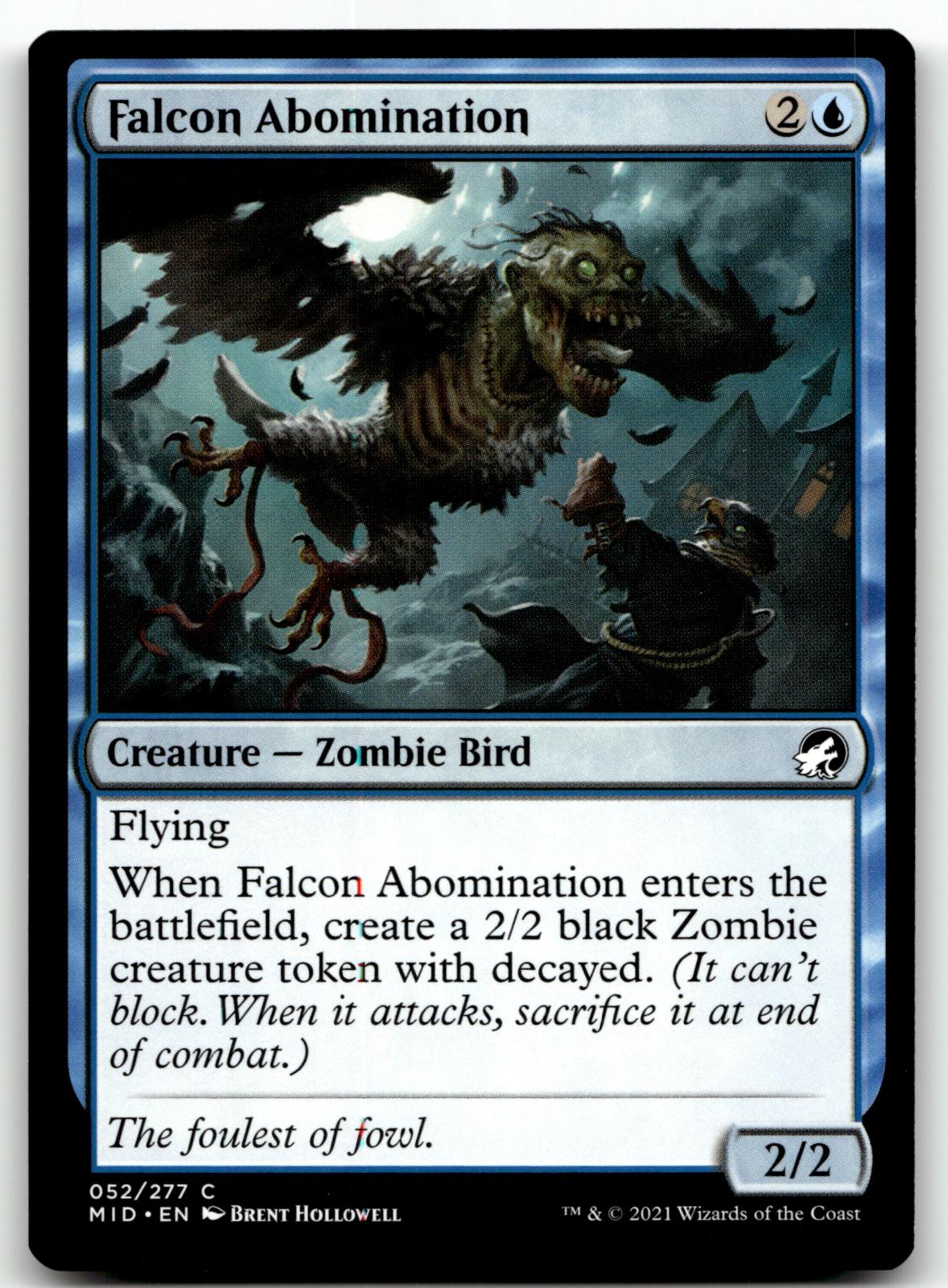 Falcon Abomination 52 Common Innistrad: Midnight Hunt Magic: The Gathering NM