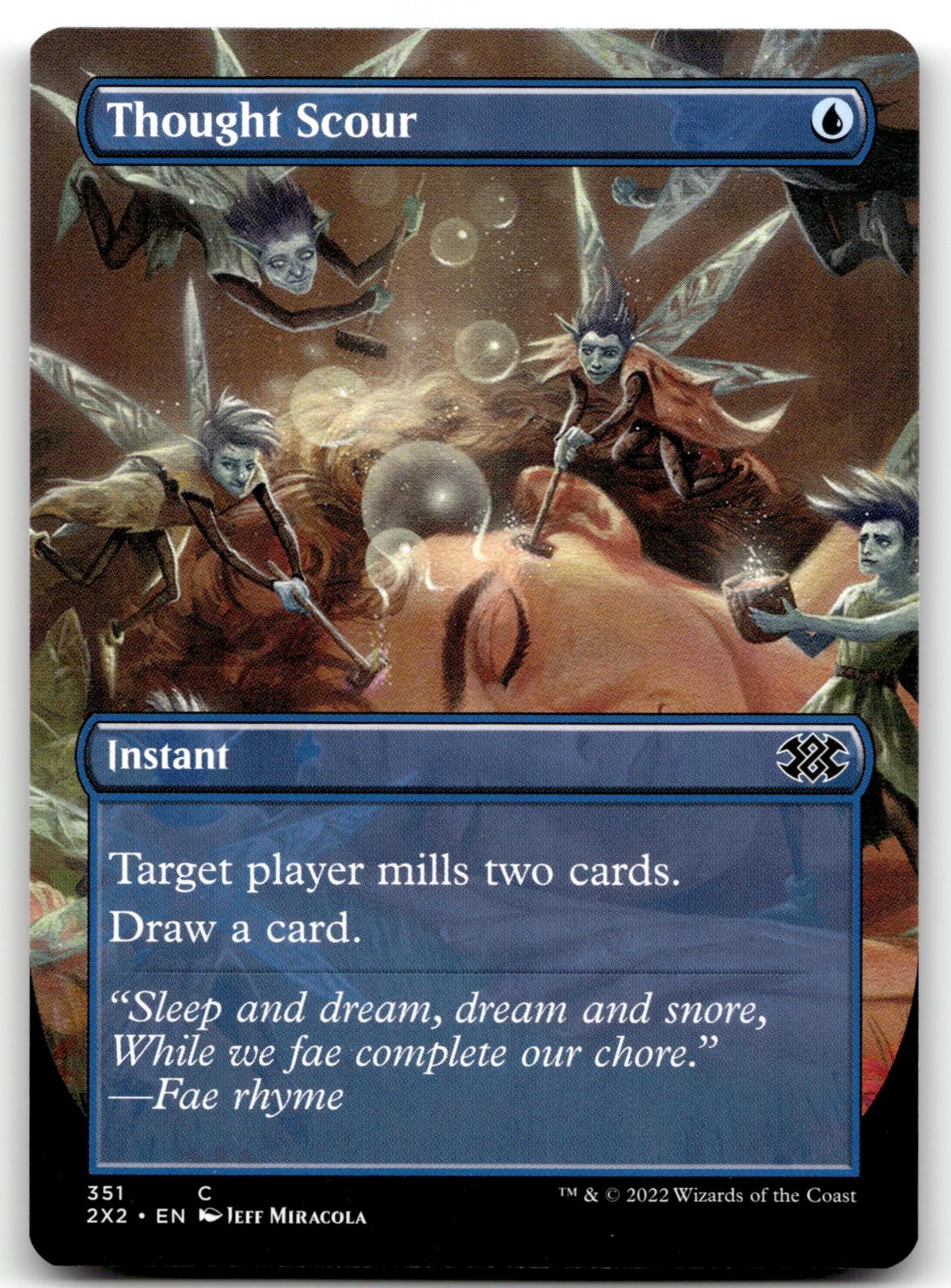 Thought Scour (Borderless) 351 Double Masters 2022 Magic: The Gathering NM