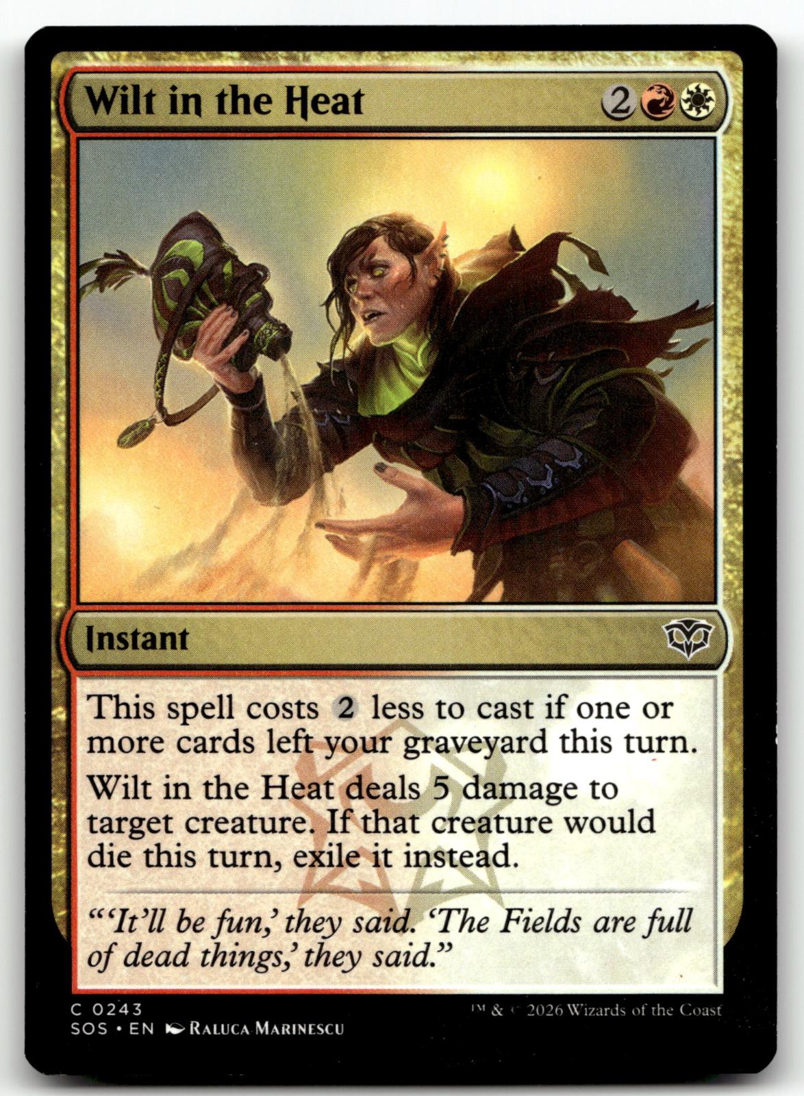 Wilt in the Heat 243 Common Secrets of Strixhaven Magic: The Gathering Near Mint