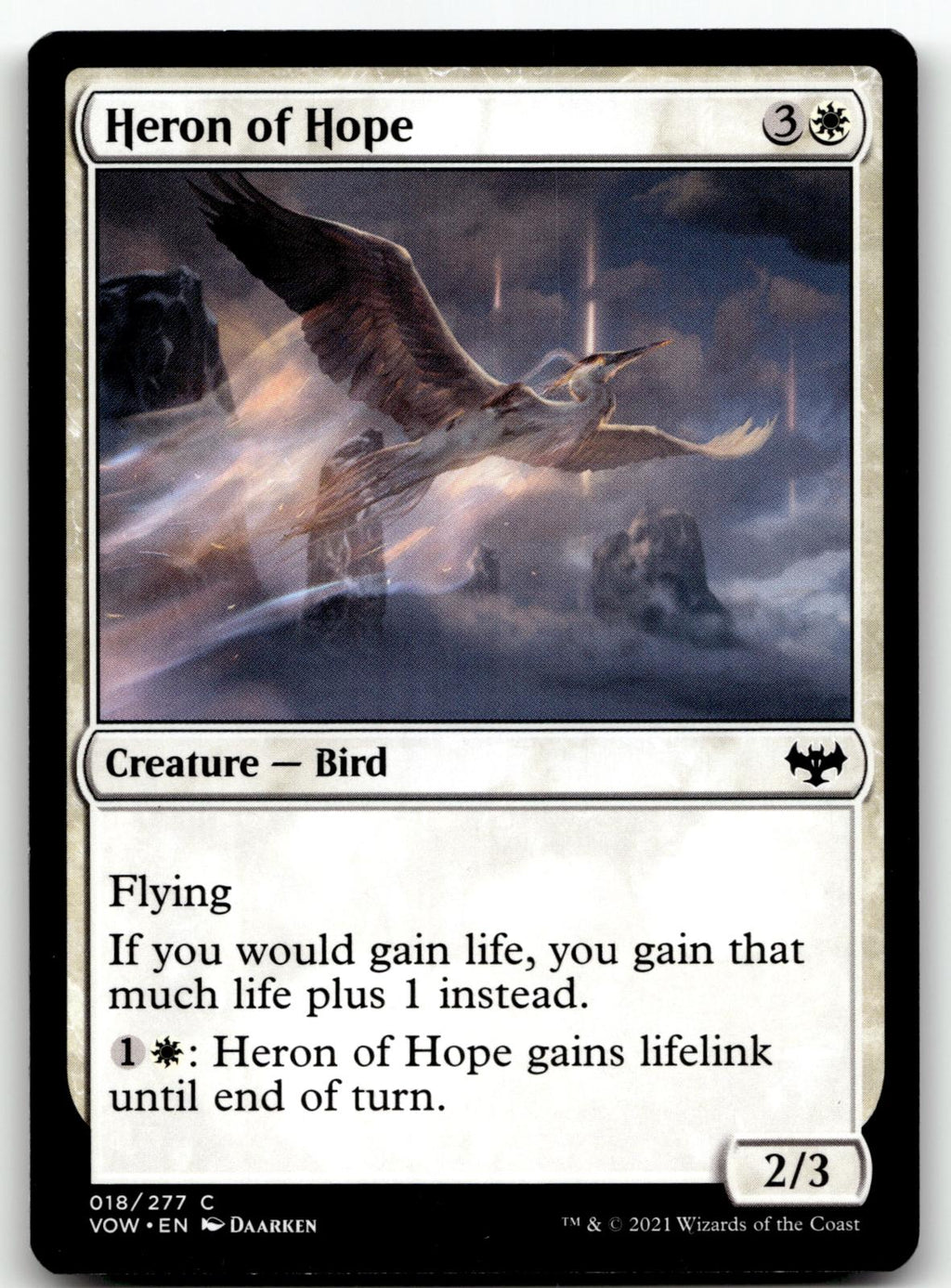 Heron of Hope 18 Common Innistrad: Crimson Vow Magic: The Gathering Near Mint