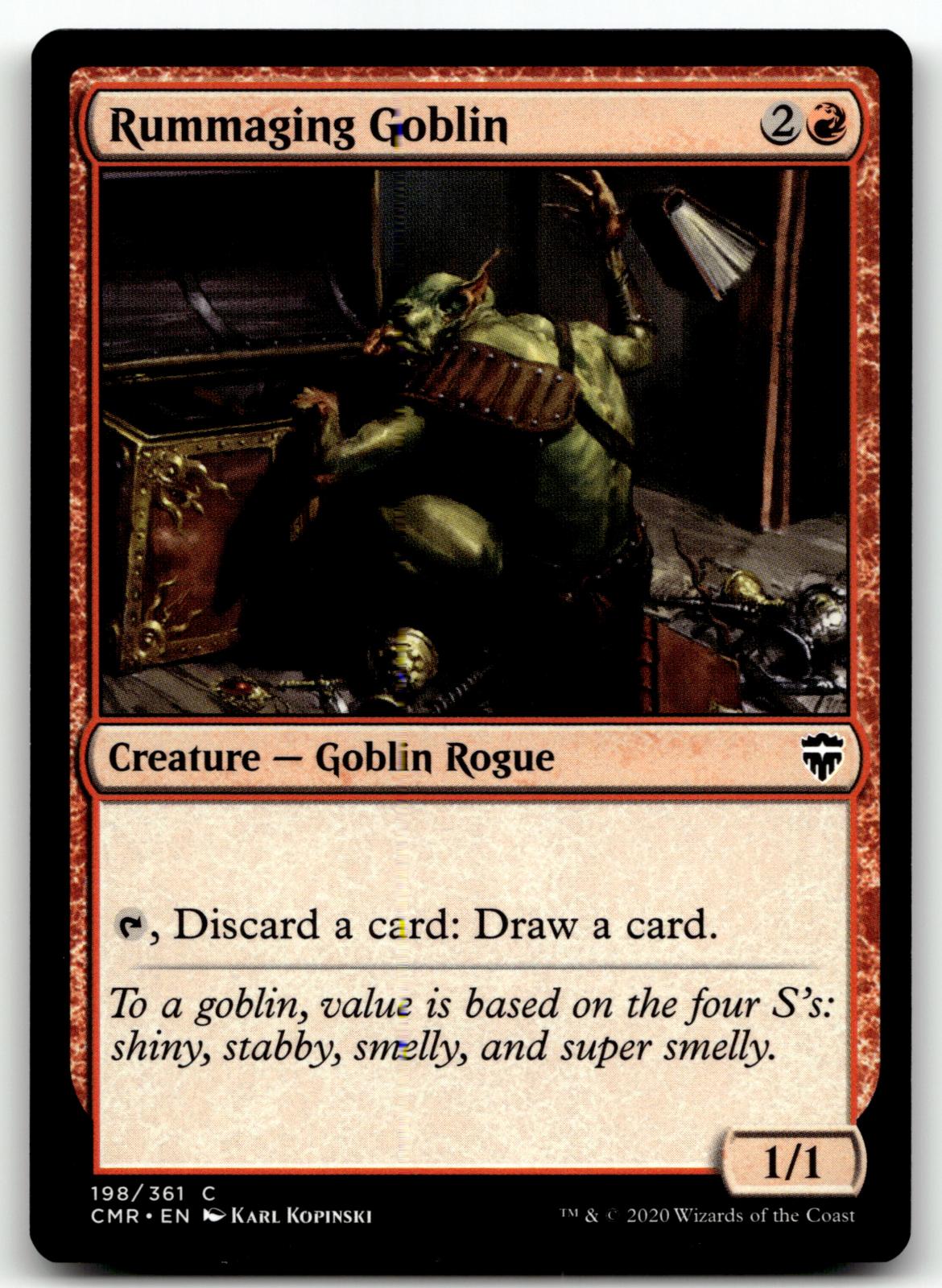 Rummaging Goblin 198 Common Commander Legends Magic: The Gathering Near Mint