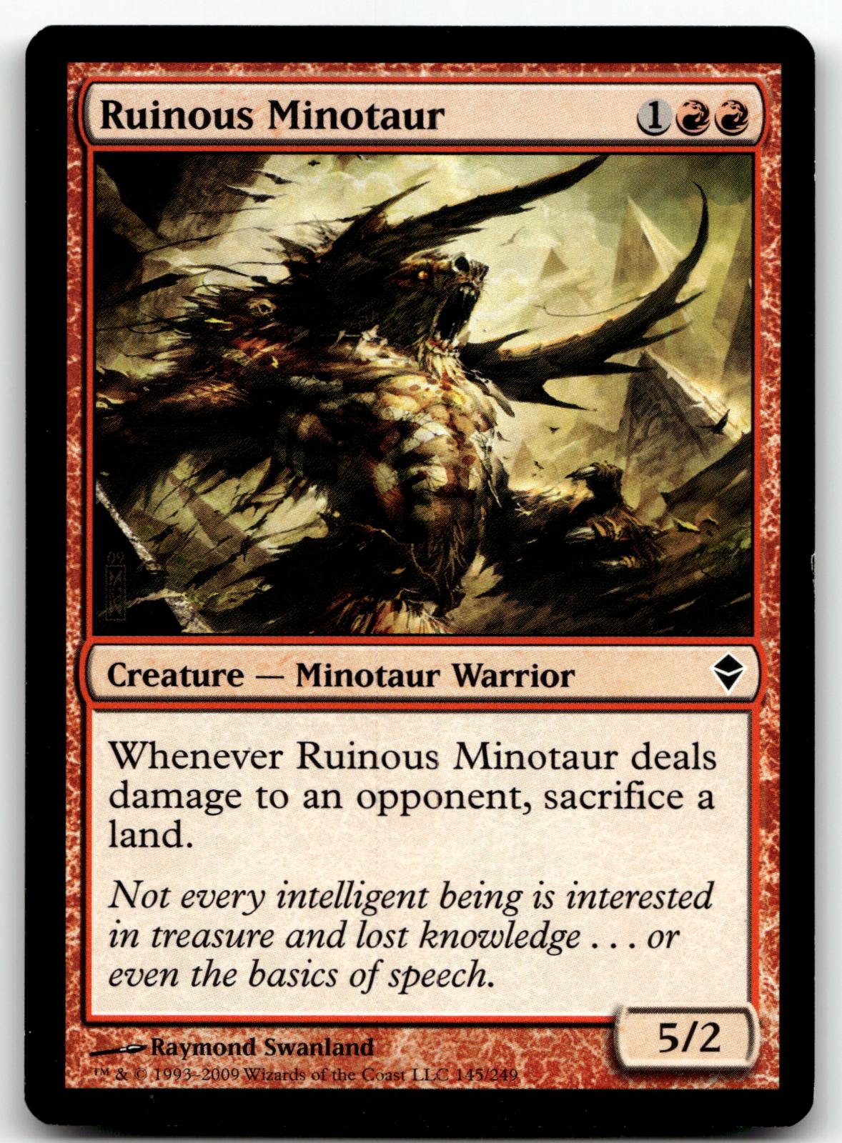 Ruinous Minotaur 145 Common Zendikar Magic: The Gathering Near Mint
