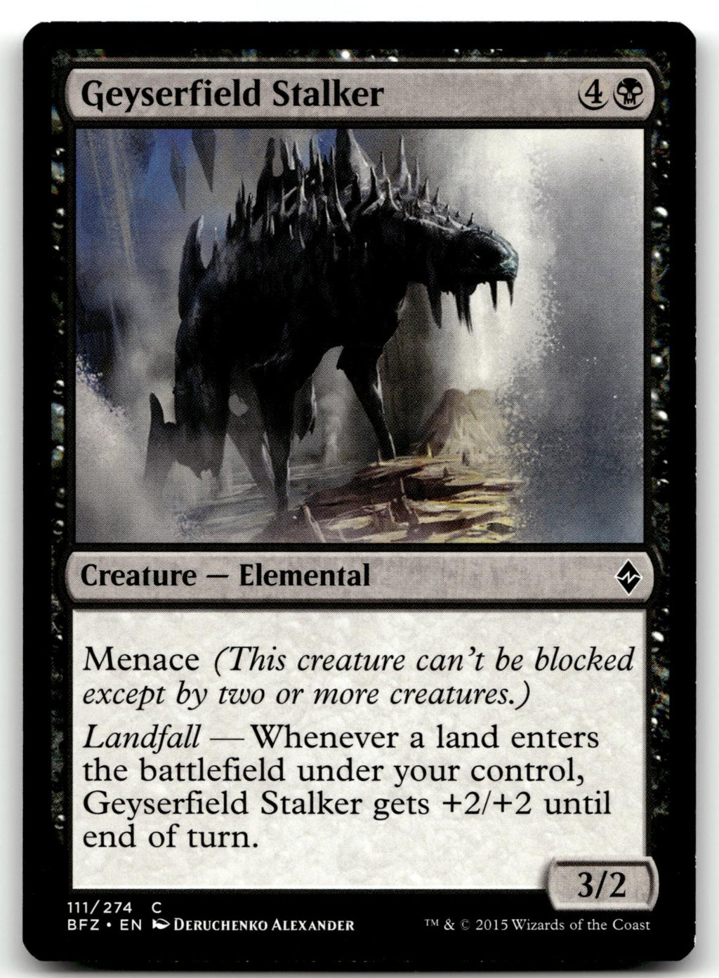 Geyserfield Stalker 111 Common Battle for Zendikar Magic: The Gathering NM