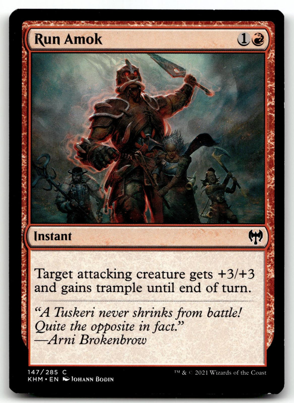 Run Amok 147 Common Kaldheim Magic: The Gathering Near Mint