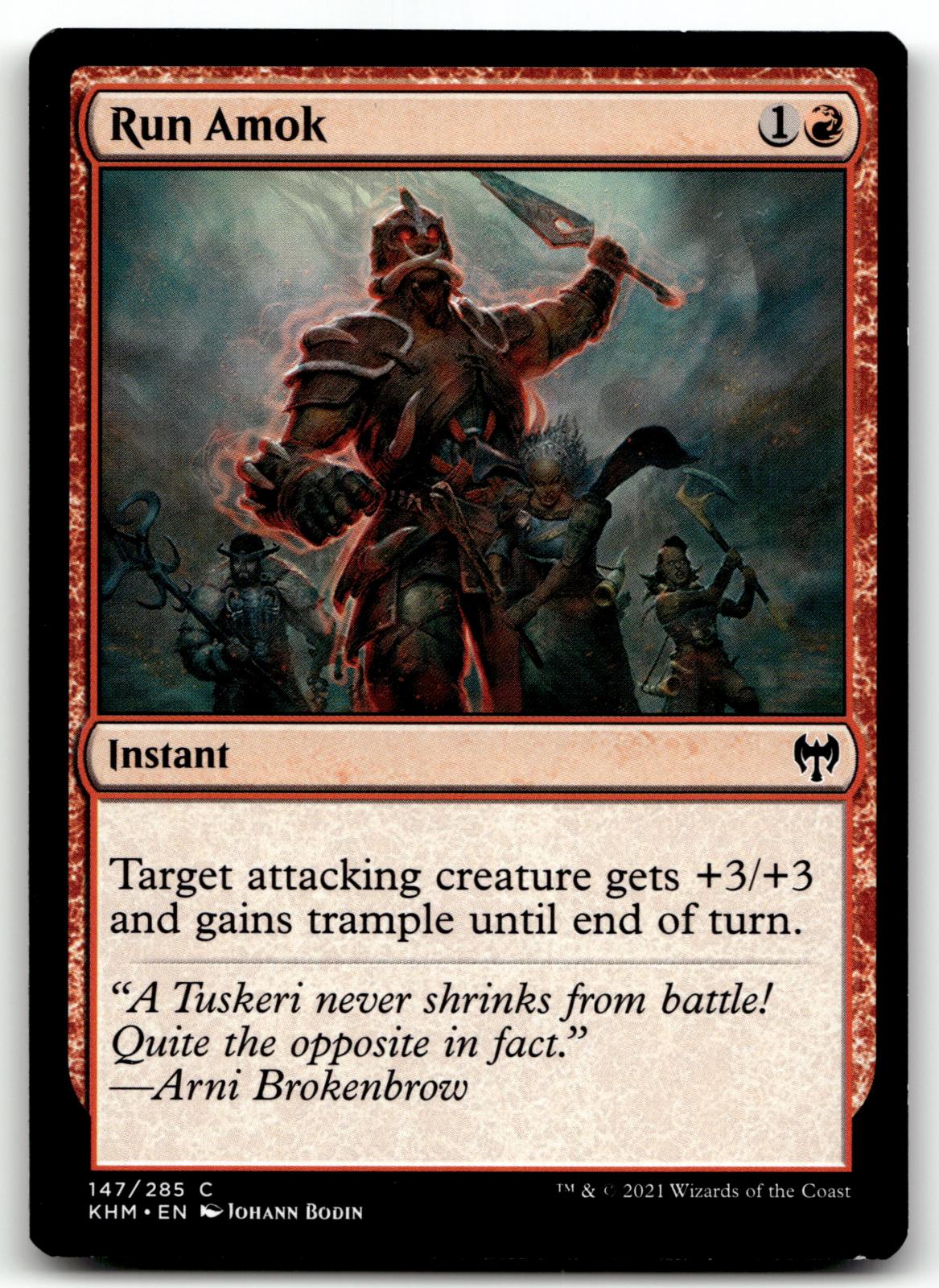 Run Amok 147 Common Kaldheim Magic: The Gathering Near Mint
