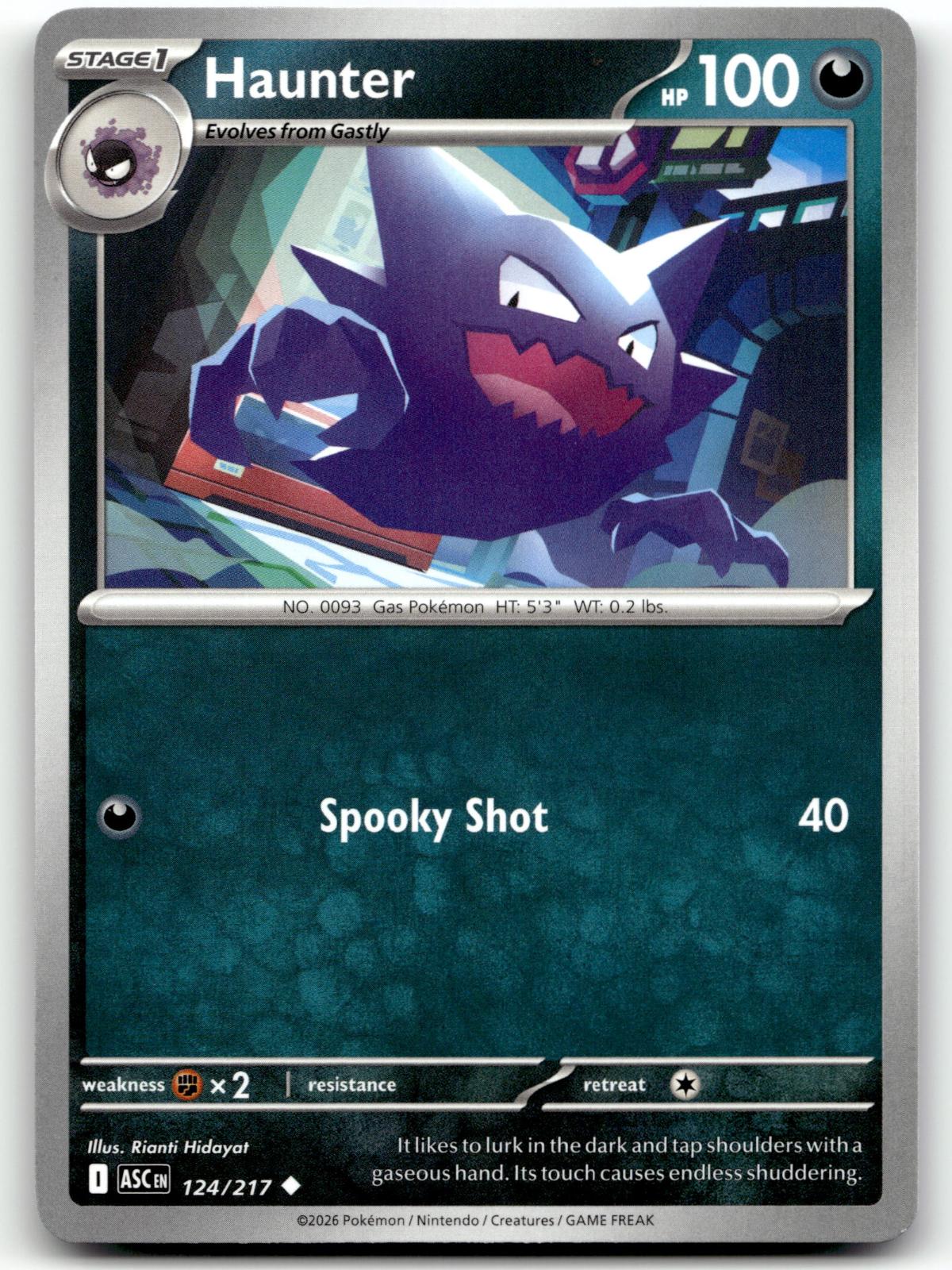 Haunter 124/217 Uncommon Ascended Heroes Pokemon Near Mint