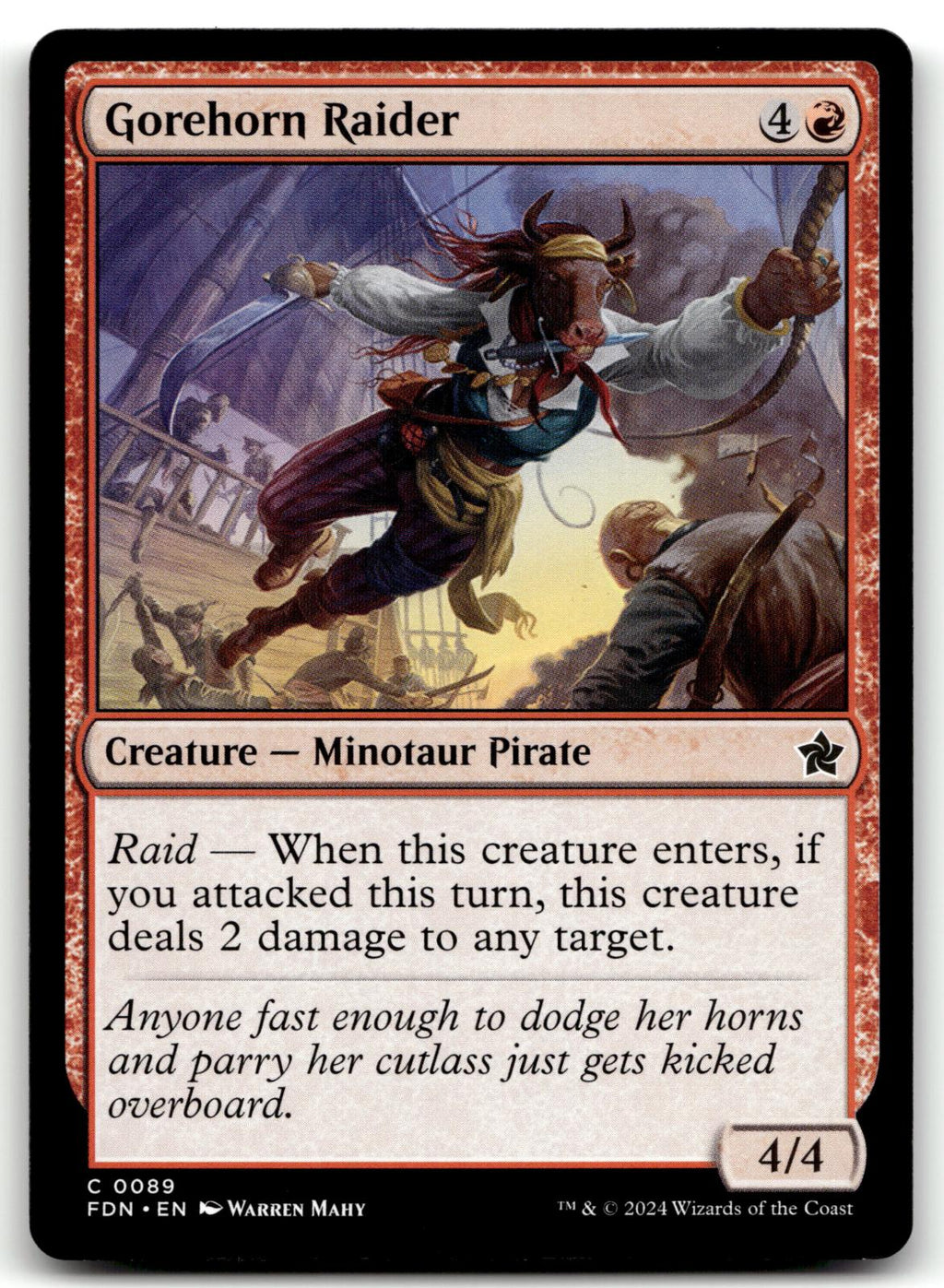 Gorehorn Raider 89 Common Foundations Magic: The Gathering Near Mint