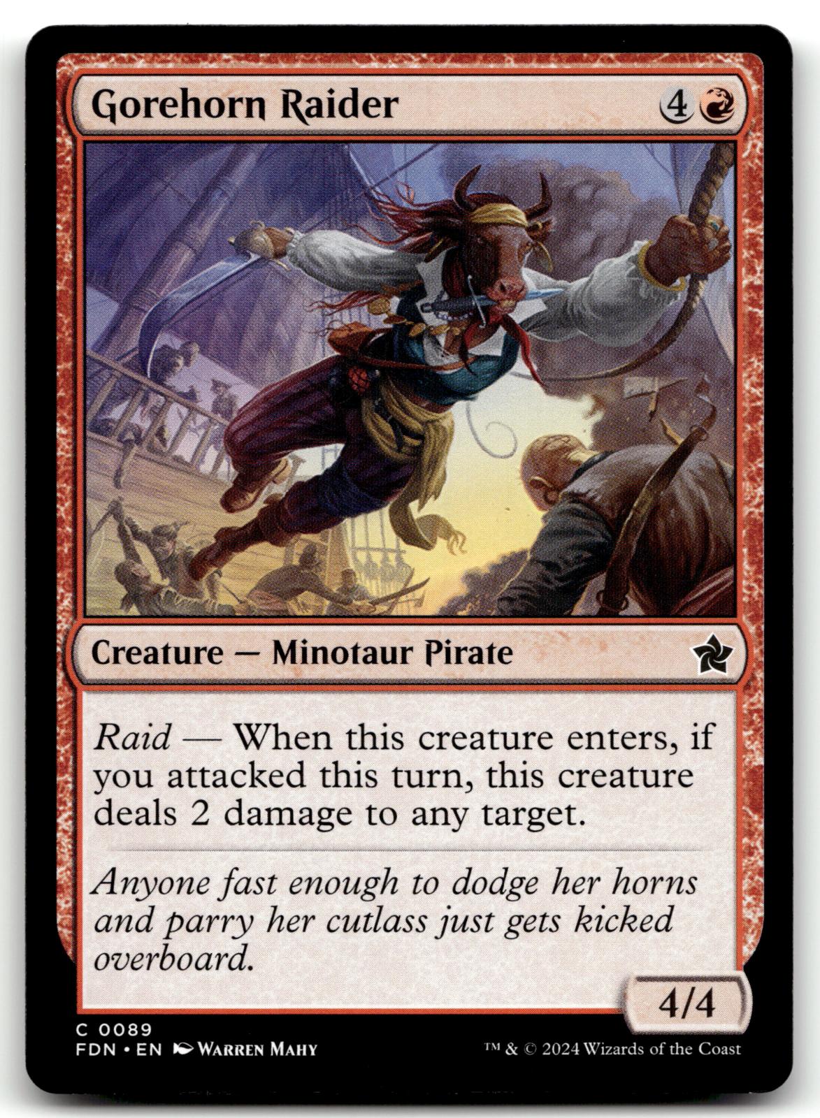Gorehorn Raider 89 Common Foundations Magic: The Gathering Near Mint
