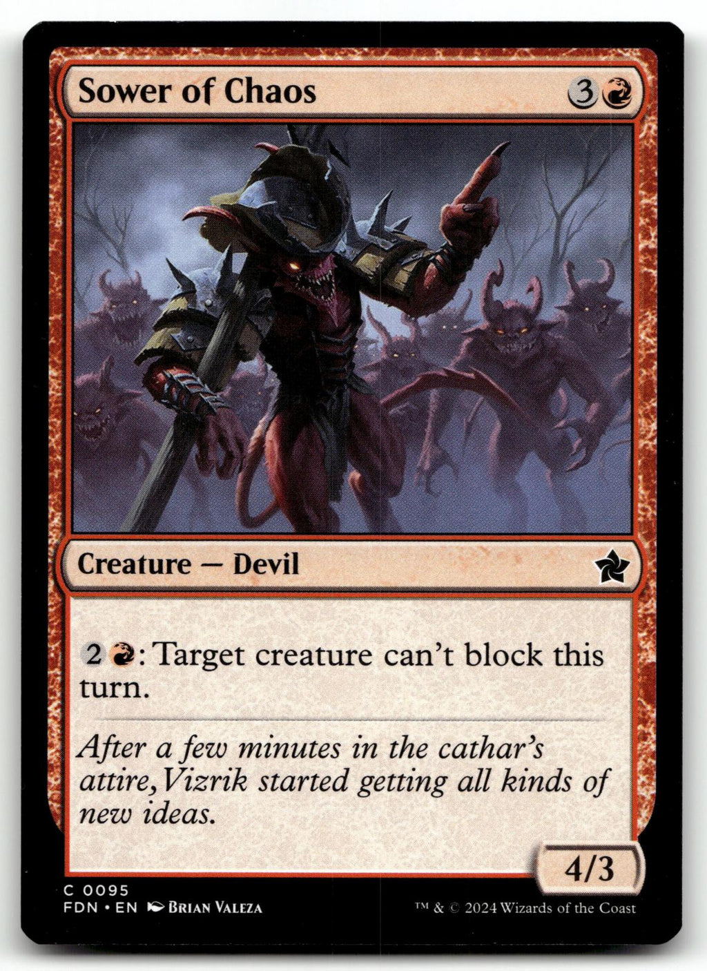 Sower of Chaos 95 Common Foundations Magic: The Gathering Near Mint