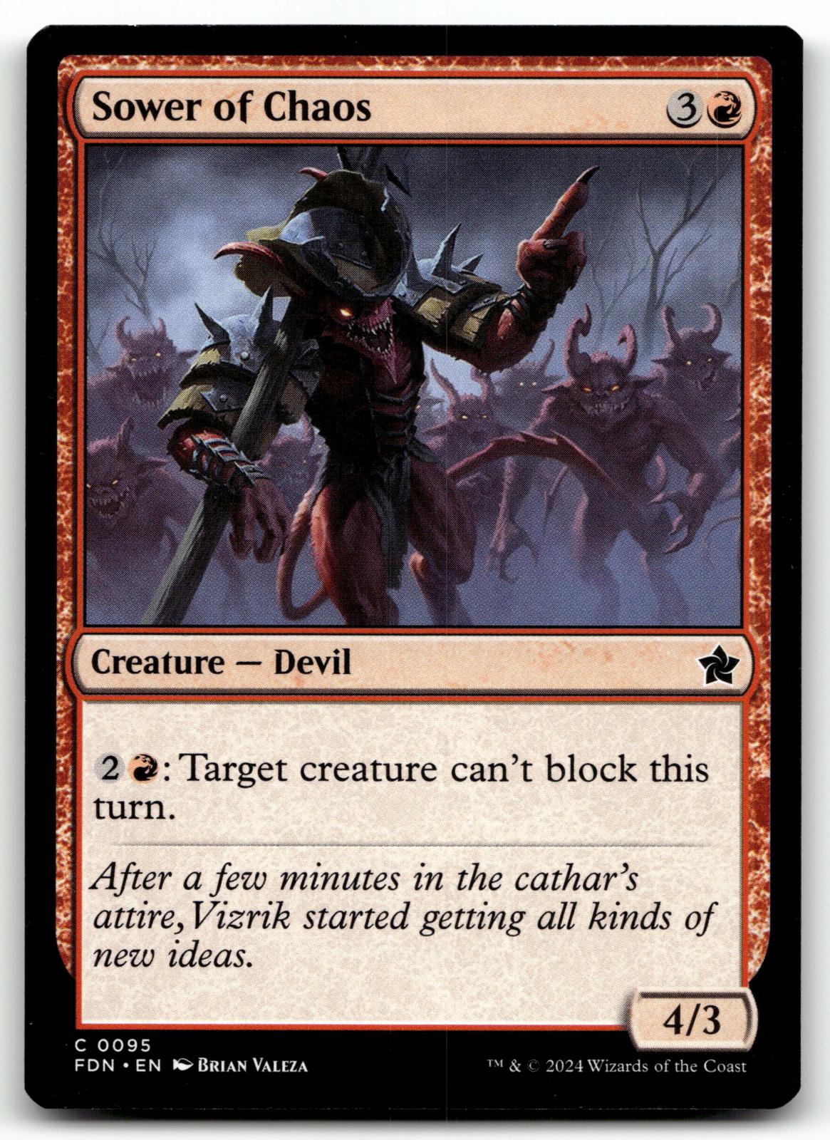 Sower of Chaos 95 Common Foundations Magic: The Gathering Near Mint
