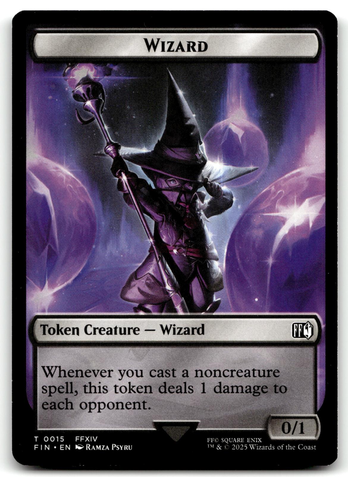 Bird (0017) // Wizard (0015) Double-Sided Token 17 // 15 FINAL FANTASY