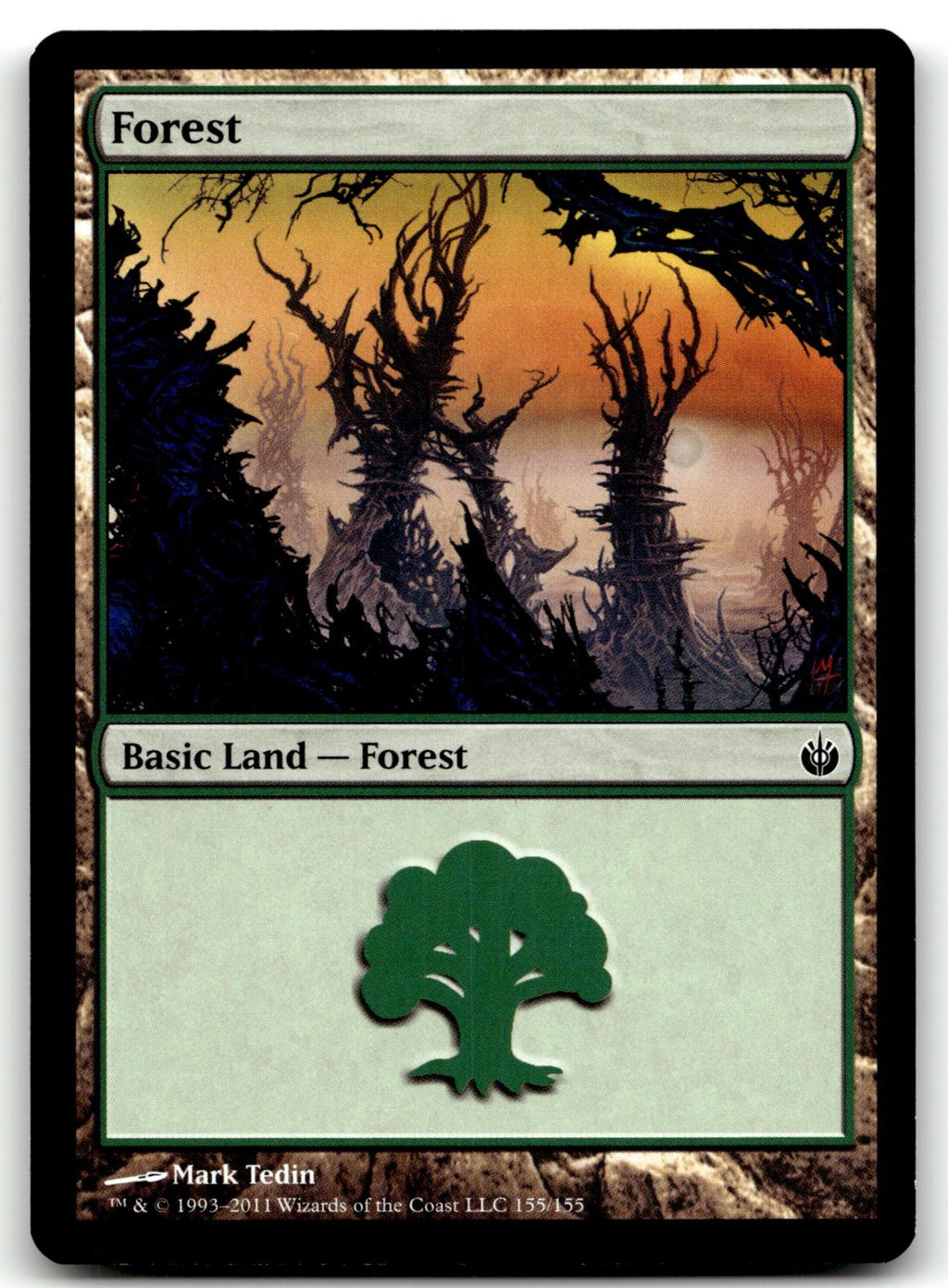 Forest (155) 155 Land Mirrodin Besieged Magic: The Gathering Near Mint
