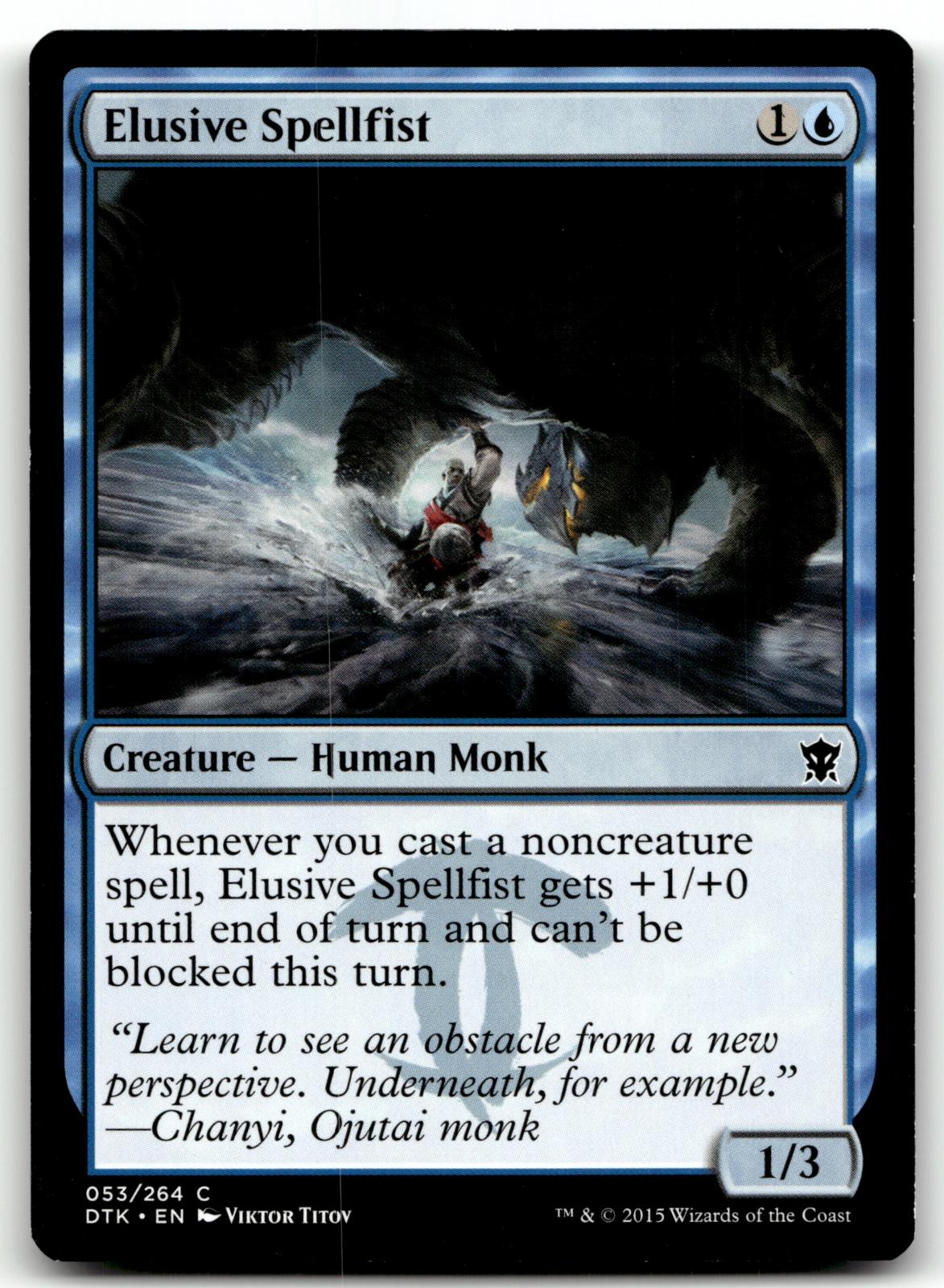 Elusive Spellfist 53 Common Dragons of Tarkir Magic: The Gathering Near Mint