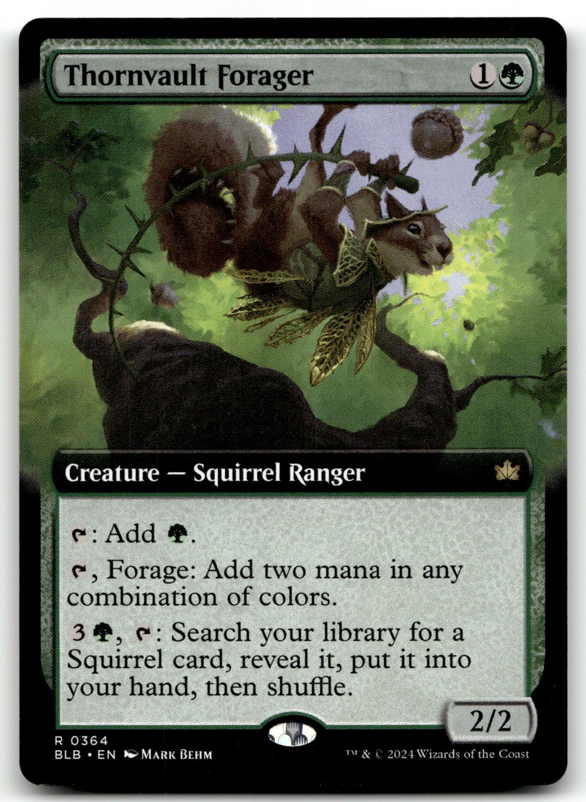 Thornvault Forager (Extended Art) 364 Rare Bloomburrow Magic: The Gathering NM