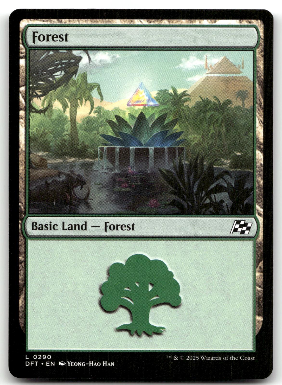 Forest (0290) 290 Land Aetherdrift Magic: The Gathering Near Mint
