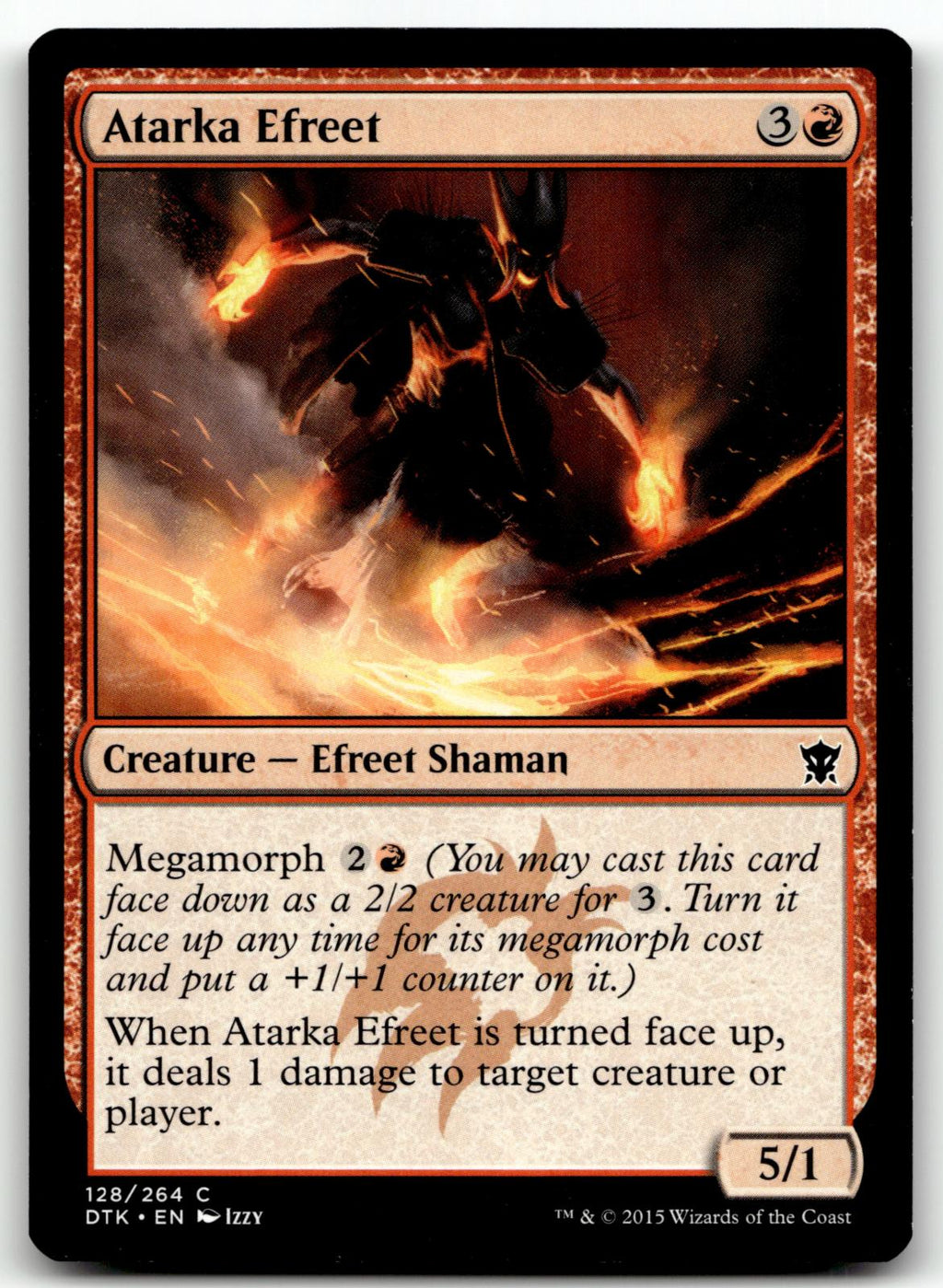 Atarka Efreet 128 Common Dragons of Tarkir Magic: The Gathering Near Mint