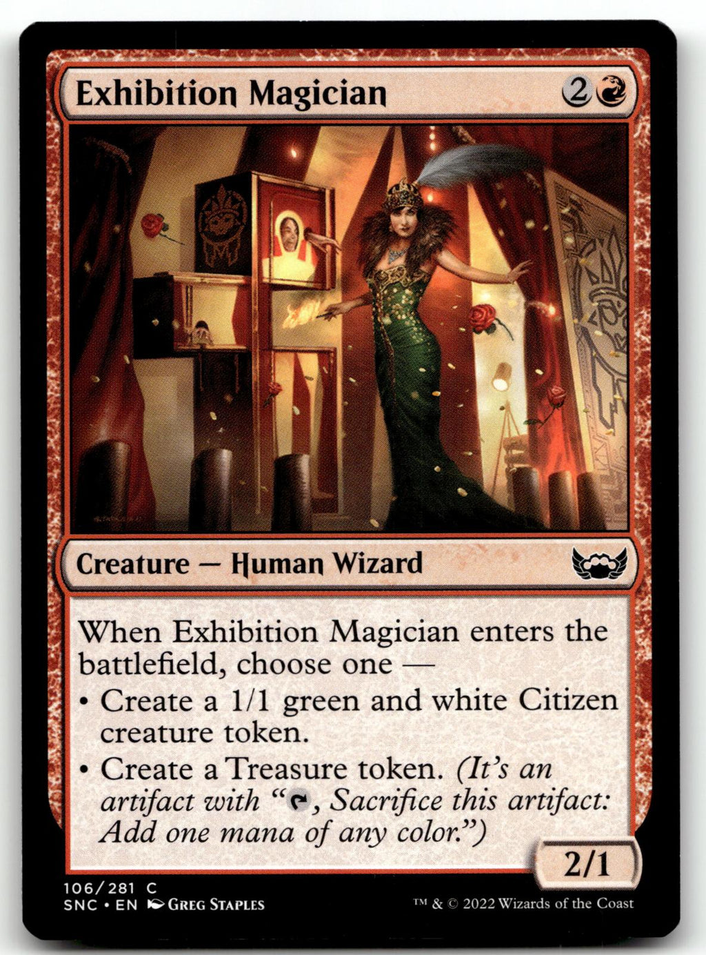 Exhibition Magician 106 Common Streets of New Capenna Magic: The Gathering NM