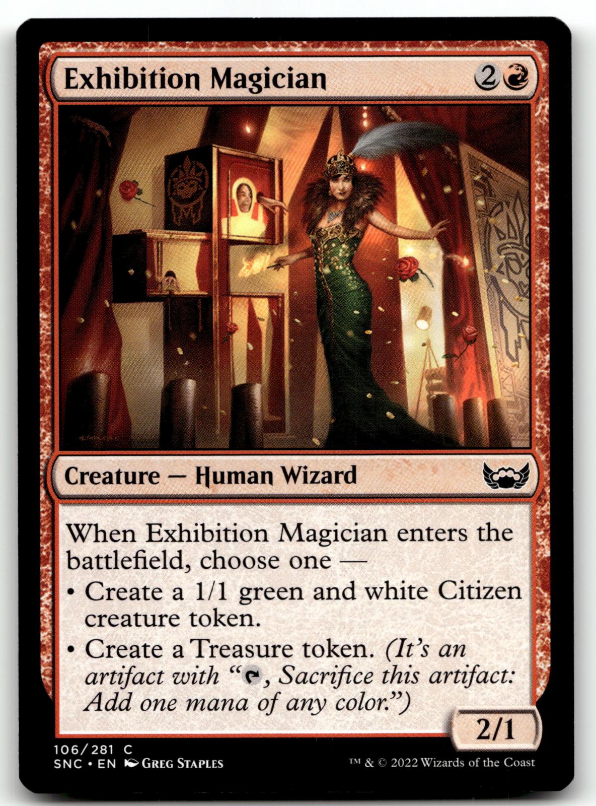 Exhibition Magician 106 Common Streets of New Capenna Magic: The Gathering NM