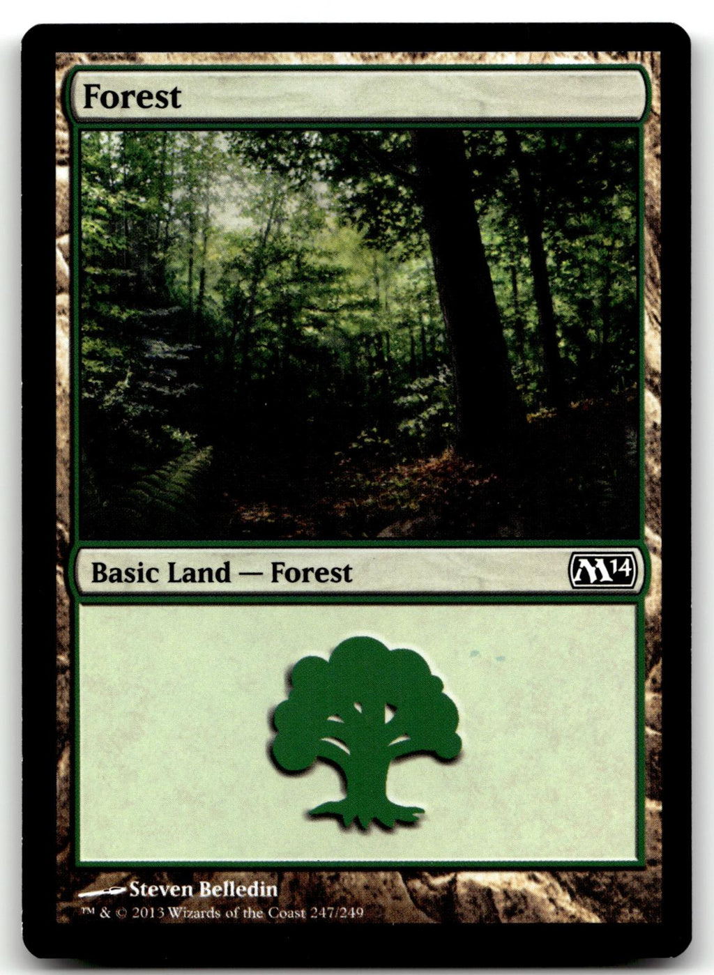 Forest (247) 247 Land Magic 2014 (M14) Magic: The Gathering Near Mint