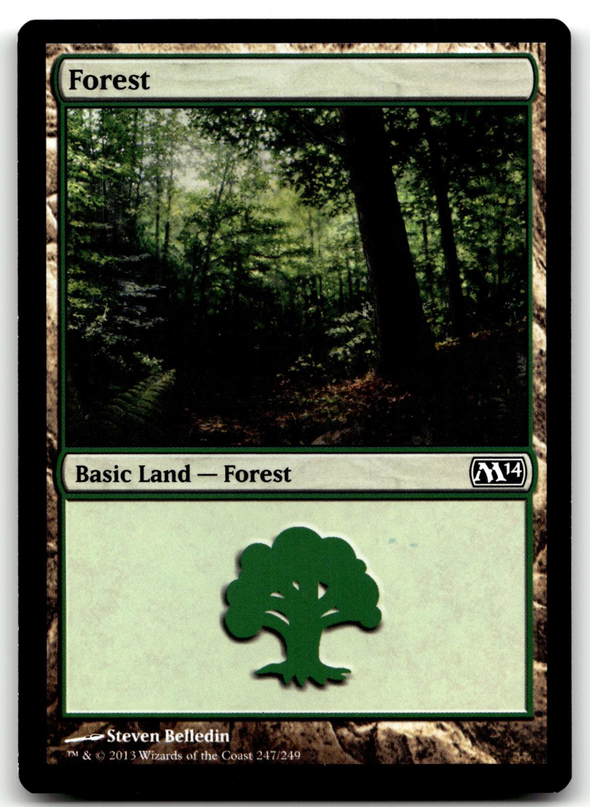 Forest (247) 247 Land Magic 2014 (M14) Magic: The Gathering Near Mint