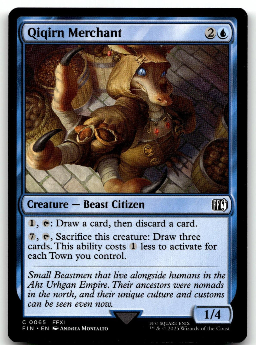 Qiqirn Merchant 65 Common FINAL FANTASY Magic: The Gathering Near Mint
