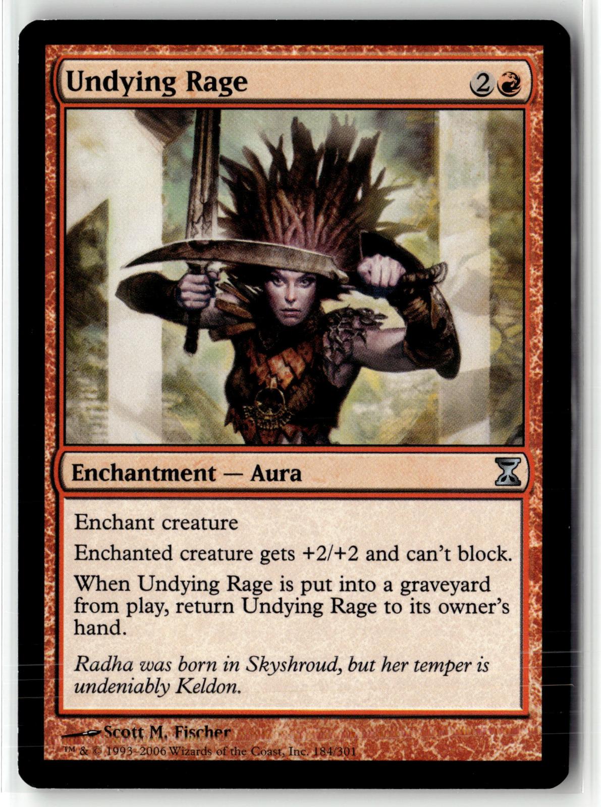 Undying Rage 184 Uncommon Time Spiral Magic: The Gathering Near Mint