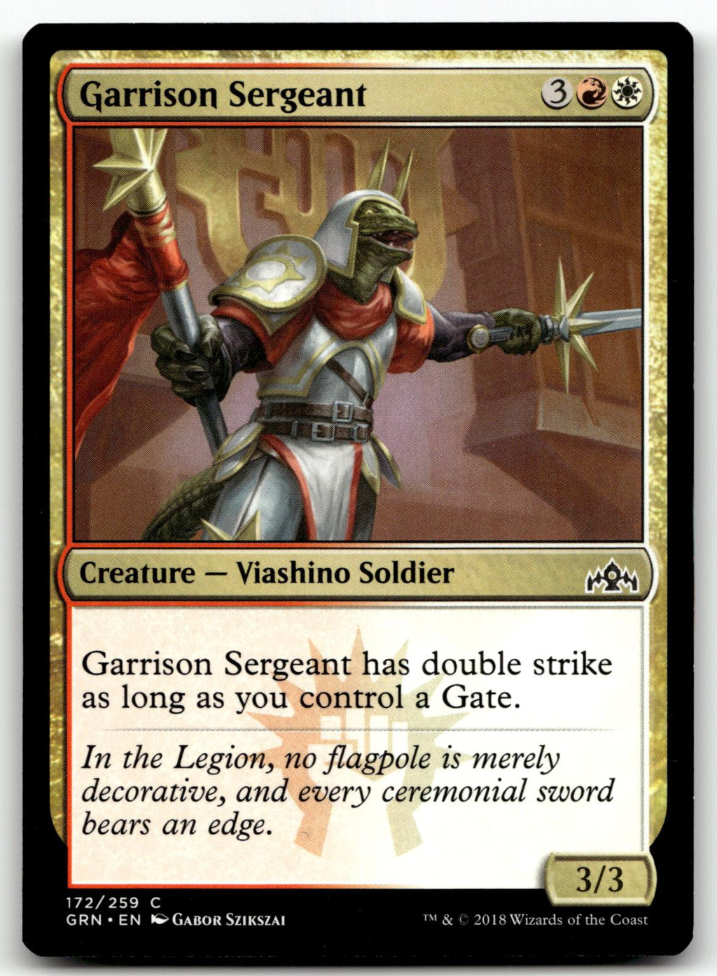 Garrison Sergeant 172 Common Guilds of Ravnica Magic: The Gathering Near Mint