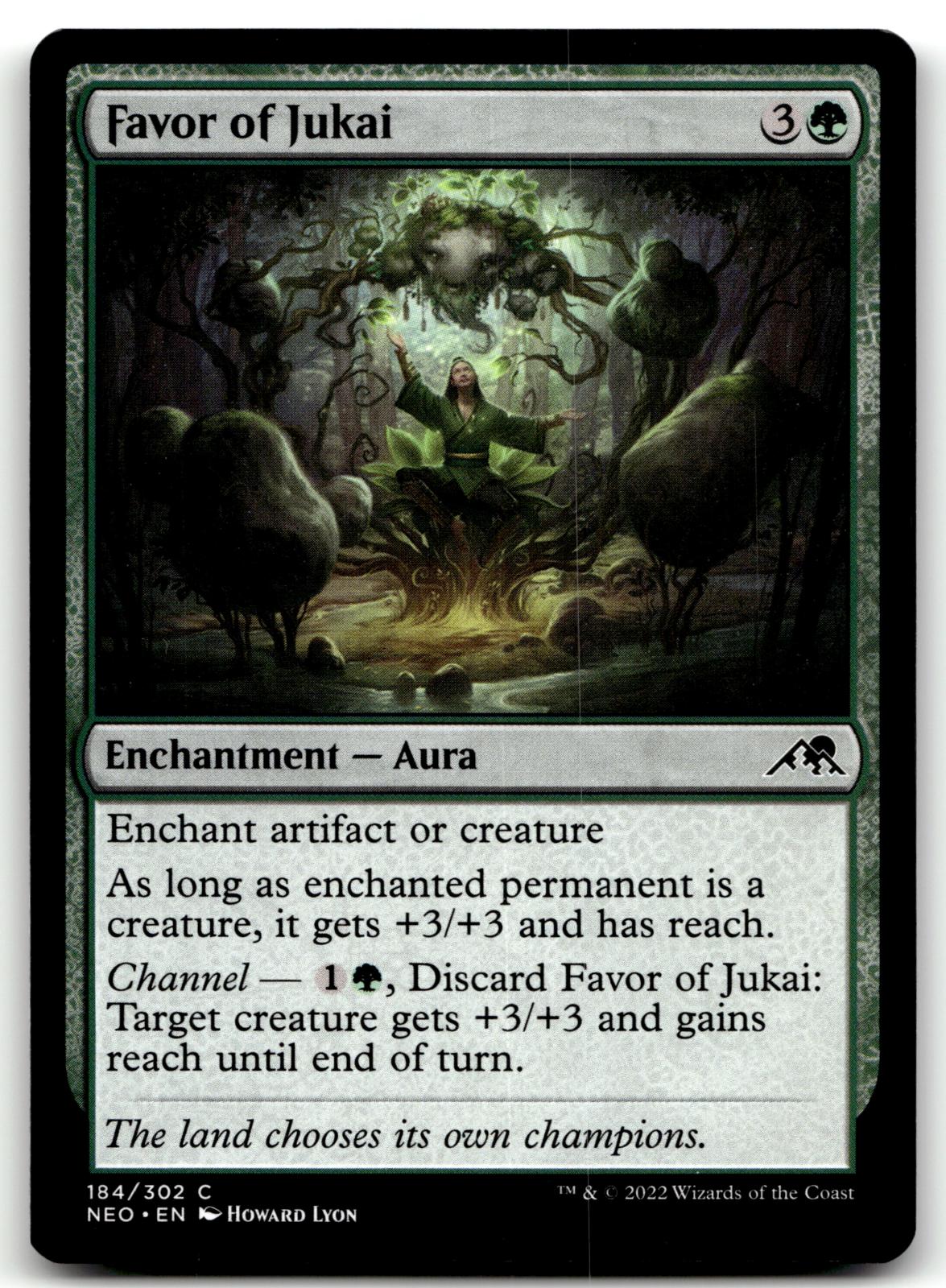 Favor of Jukai 184 Common Kamigawa: Neon Dynasty Magic: The Gathering Near Mint