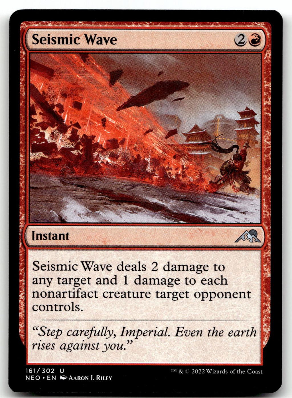 Seismic Wave 161 Uncommon Kamigawa: Neon Dynasty Magic: The Gathering Near Mint