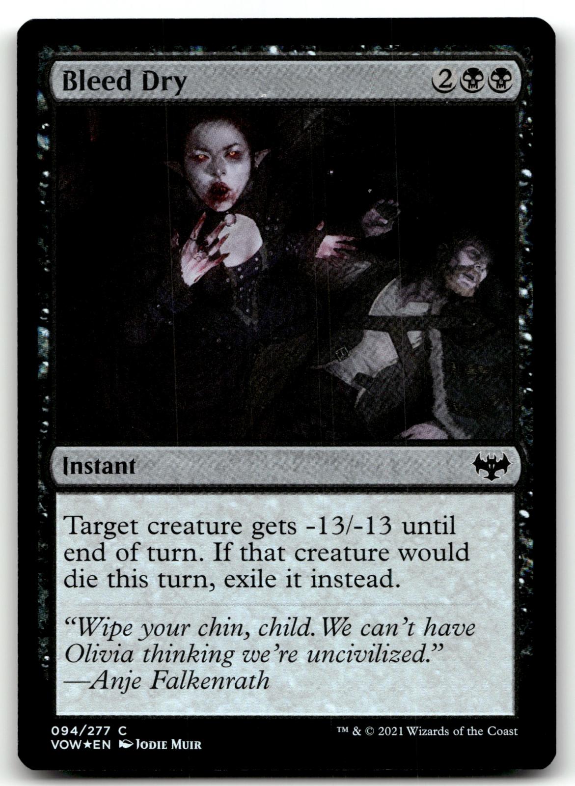 Bleed Dry 94 Common Innistrad: Crimson Vow Magic: The Gathering Foil Near Mint