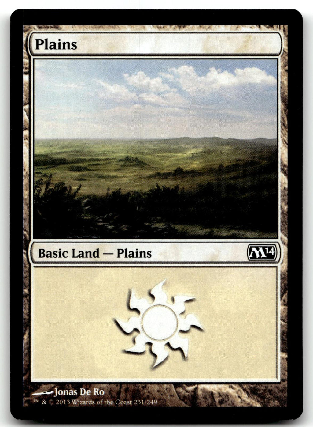 Plains (231) 231 Land Magic 2014 (M14) Magic: The Gathering Near Mint
