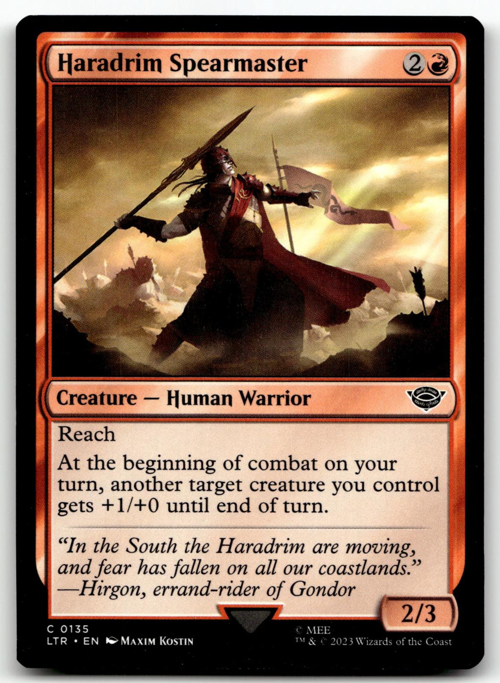 Haradrim Spearmaster 135 Universes Beyond: The Lord of the Rings: 