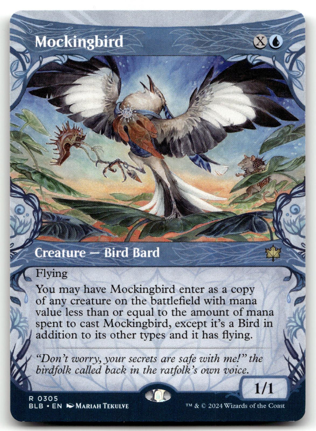 Mockingbird (Showcase) 305 Rare Bloomburrow Magic: The Gathering Near Mint