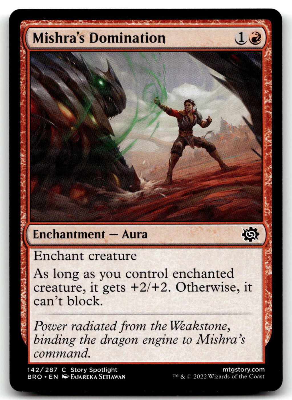 Mishra's Domination 142 Common The Brothers' War Magic: The Gathering Near Mint
