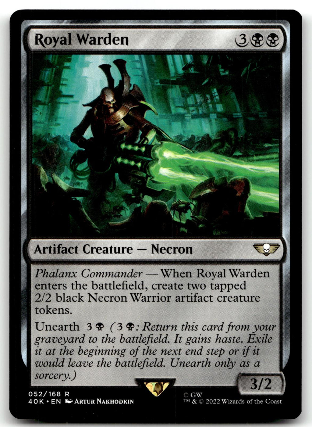 Royal Warden 52 Rare Universes Beyond: Warhammer 40,000 Magic: The Gathering NM