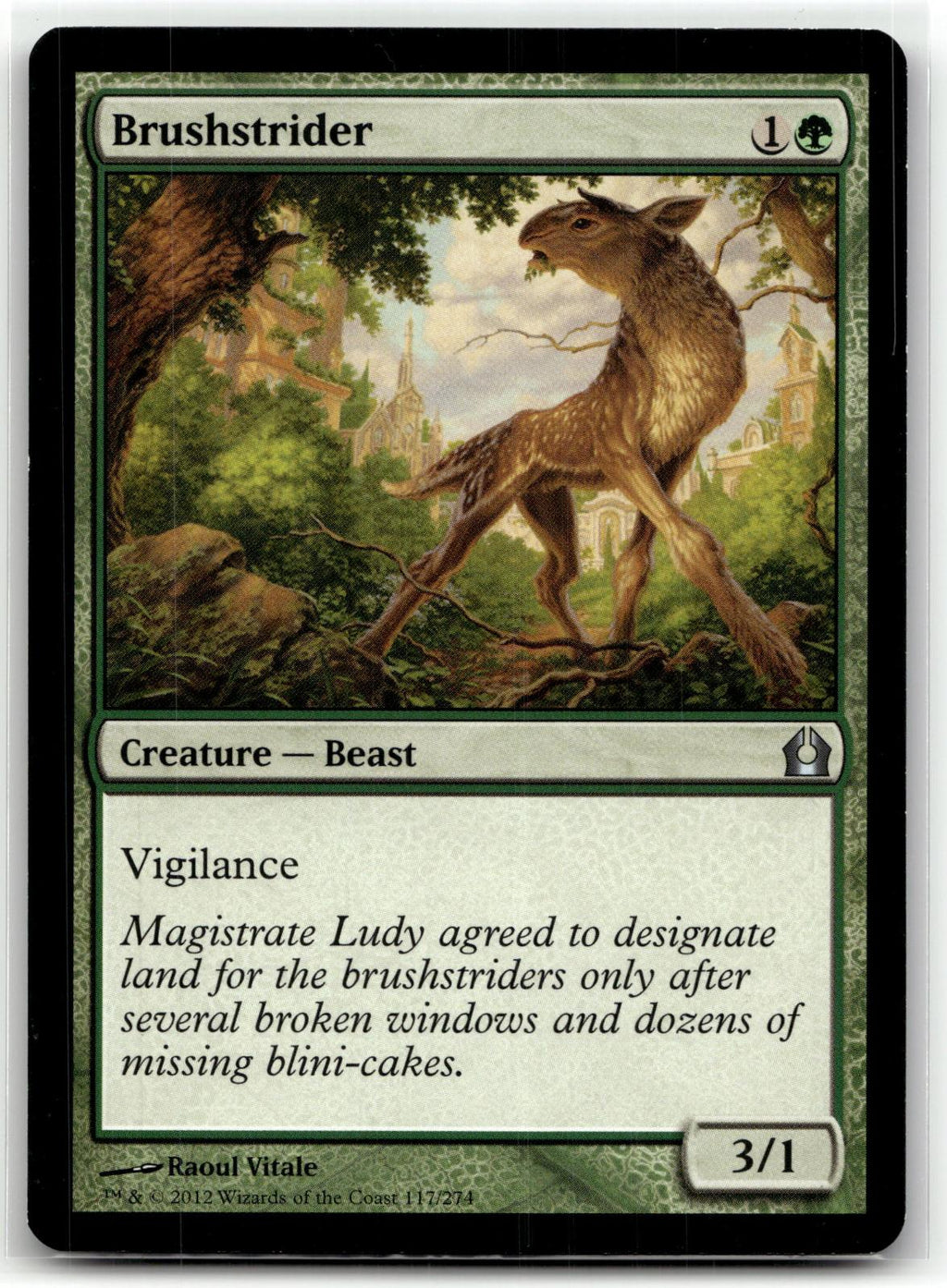 Brushstrider 117 Uncommon Return to Ravnica Magic: The Gathering Near Mint