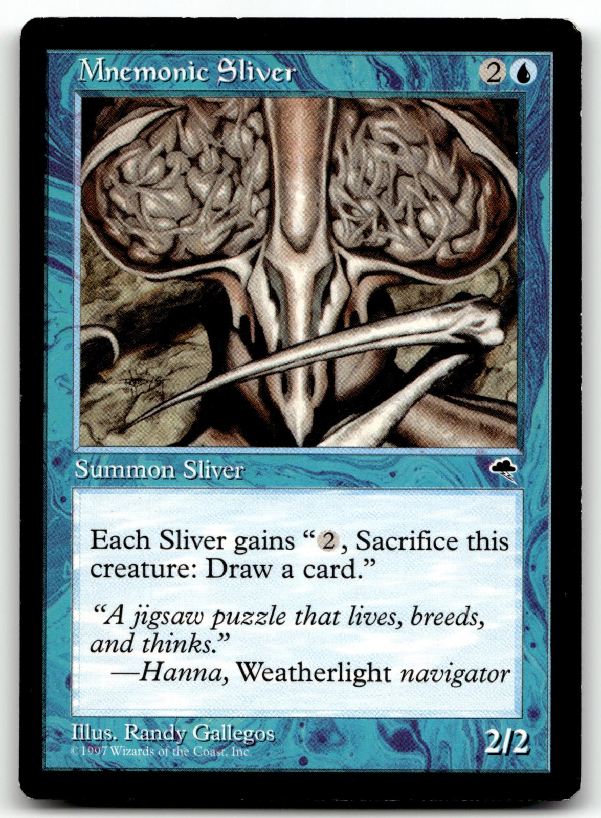 Mnemonic Sliver 77 Uncommon Tempest Magic: The Gathering Near Mint