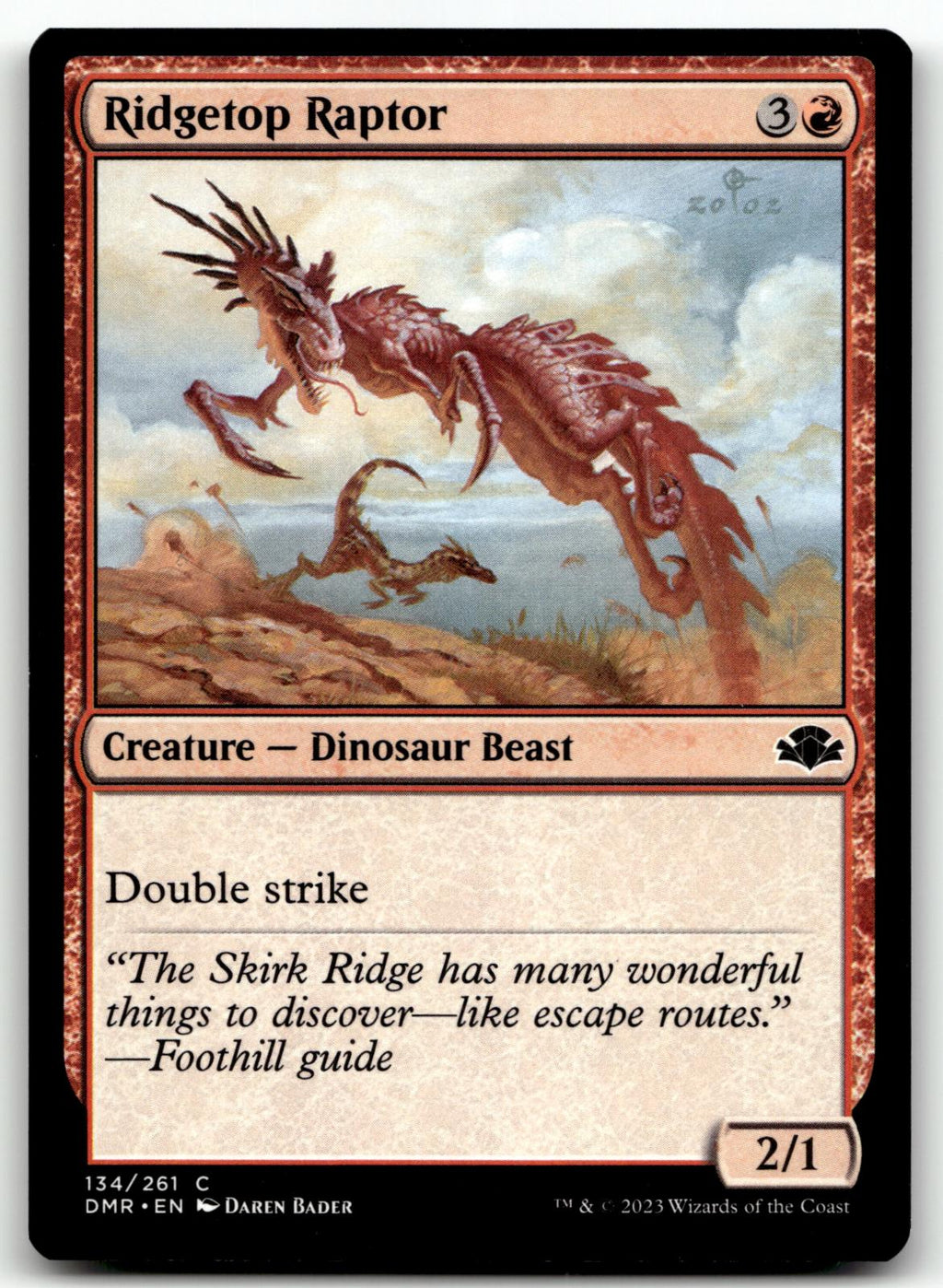Ridgetop Raptor 134 Common Dominaria Remastered Magic: The Gathering Near Mint